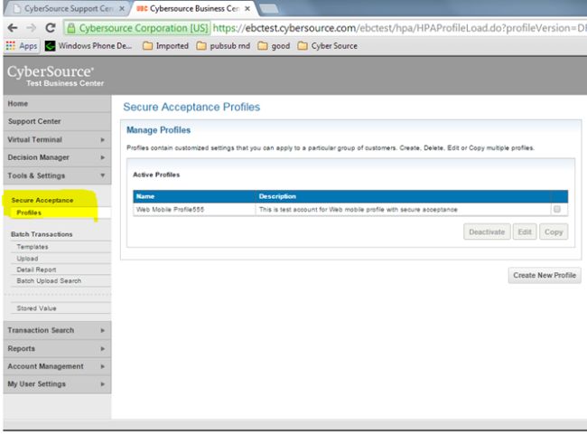 Secure Acceptance in Tools